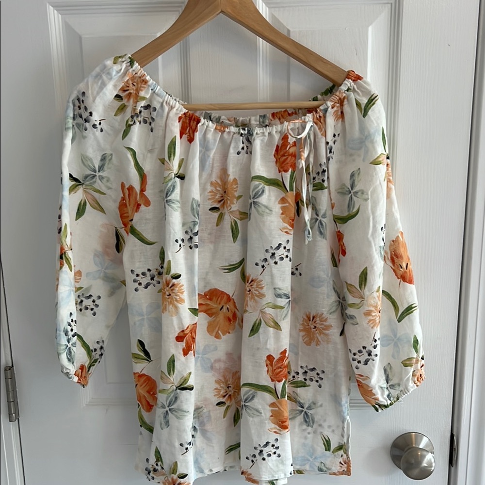 Hester & Orchard Linen Floral Top